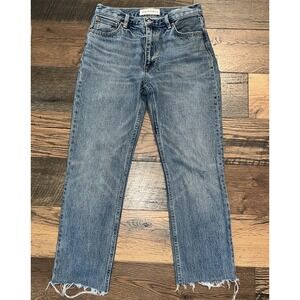 Aritzia Denim Forum The‎ Romy Mid Rise Classic Blue Jeans Sz 26